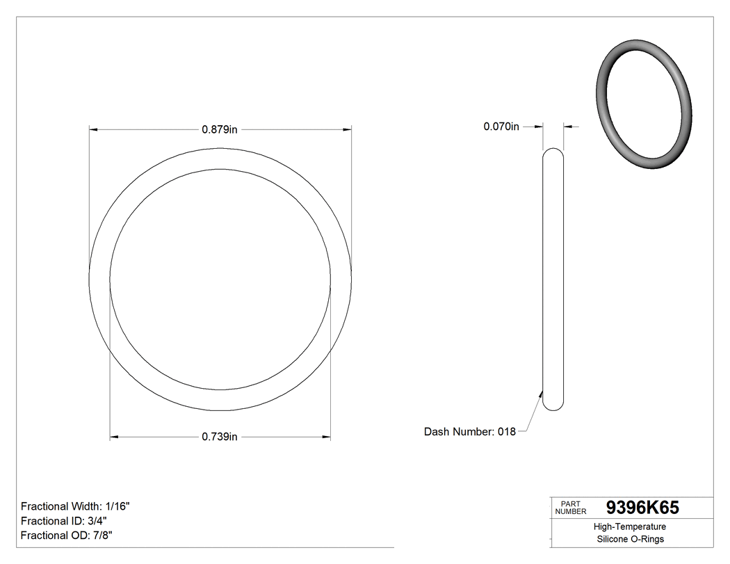 Technical drawing - 9396K65